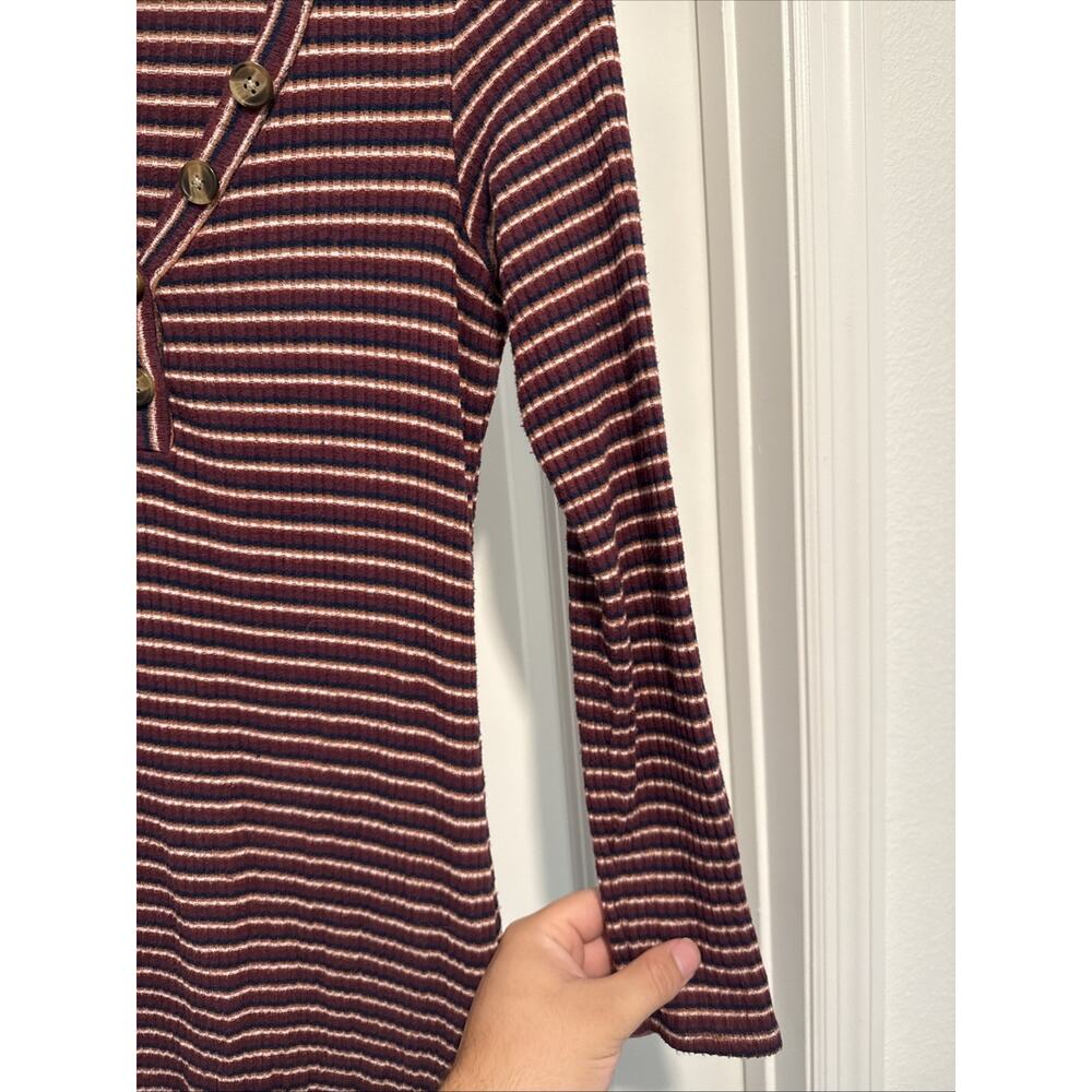 American Eagle Women’s Small Long Sleeve Striped Mini Dress - Picture 5 of 7